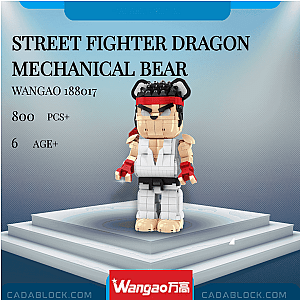 Wangao 188017 Street Fighter Dragon Mechanical Bear Creator Expert