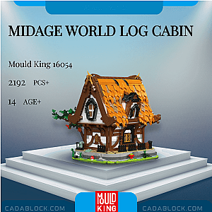 MOULD KING 16054 Midage World Log Cabin Modular Building