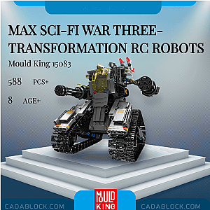 MOULD KING 15083 Max Sci-fi War Three-transformation RC Robots Technician