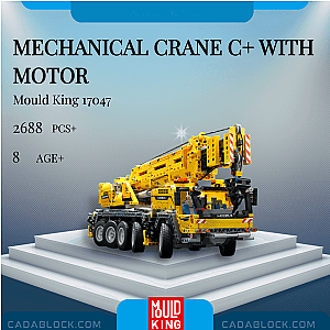 MOULD KING 17047 Mechanical Crane C+ With Motor Technician