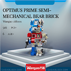 Wangao 288001 Optimus Prime Semi-Mechanical Bear Brick Creator Expert