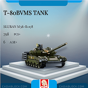 Sluban M38-B1178 T-80BVMS Tank Military