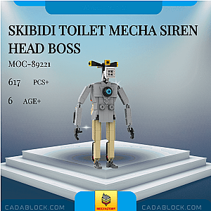 MOC Factory 89221 Skibidi Toilet Mecha Siren Head Boss Movies and Games