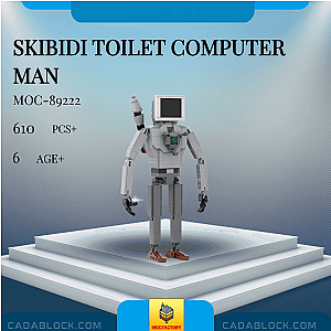MOC Factory 89222 Skibidi Toilet Computer Man Movies and Games