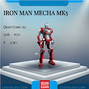 QUANGUAN 797 Iron Man Mecha MK5 Movies and Games