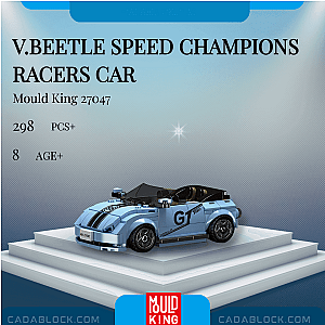 MOULD KING 27047 V.Beetle Speed Champions Racers Car Technician