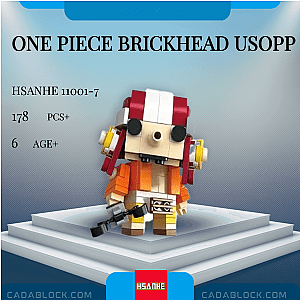 HSANHE 11001-7 One Piece Brickhead Usopp Movies and Games