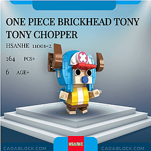 HSANHE 11001-2 One Piece Brickhead Tony Tony Chopper Movies and Games