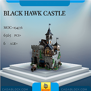 MOC Factory 154776 Black Hawk Castle Modular Building