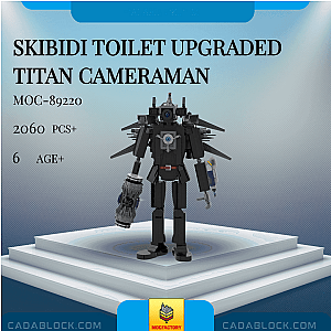 MOC Factory 89220 Skibidi Toilet Upgraded Titan Cameraman Movies and Games