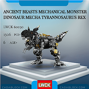 LWCK 60030 Ancient Beasts Mechanical Monster Dinosaur Mecha Tyrannosaurus Rex Creator Expert