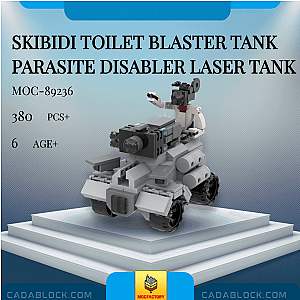 MOC Factory 89236 Skibidi Toilet Blaster Tank Parasite Disabler Laser Tank Movies and Games