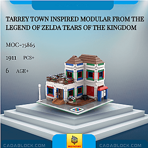 MOC Factory 75865 Tarrey Town Inspired Modular from The Legend of Zelda Tears of the Kingdom Movies and Games