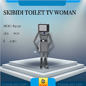 MOC Factory 89270 Skibidi Toilet TV Woman Movies and Games