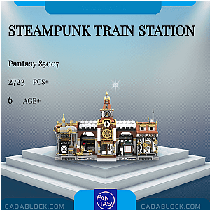 Pantasy 85007 Steampunk Train Station Modular Building