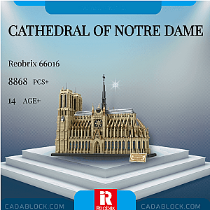 REOBRIX 66016 Cathedral Of Notre Dame Minecraft