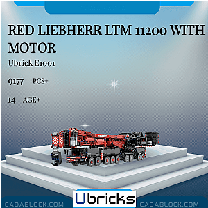 Ubrick E1001 Red Liebherr LTM 11200 With Motor Technician