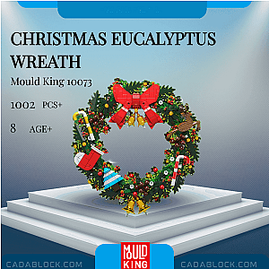 MOULD KING 10073 Christmas Eucalyptus Wreath Creator Expert