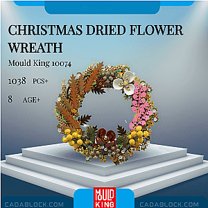 MOULD KING 10074 Christmas Dried Flower Wreath Creator Expert