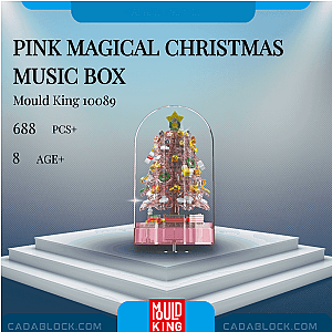 MOULD KING 10089 Pink Magical Christmas Music Box Creator Expert