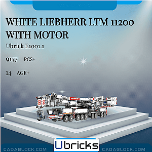 Ubrick E1001.1 White Liebherr LTM 11200 With Motor Technician