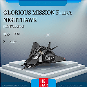 JIESTAR 58058 Glorious Mission F-117A Nighthawk Military