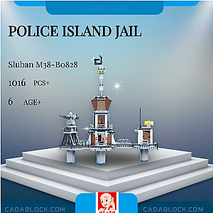 Sluban M38-B0828 Police Island Jail Modular Building