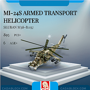 Sluban M38-B1137 MI-24S Armed Transport Helicopter Military