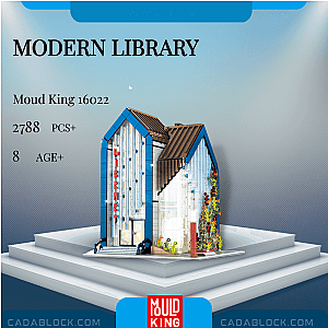 MOULD KING 16022 Modern Library Modular Building