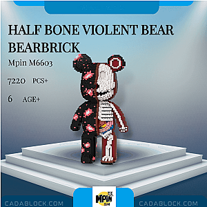 MPIN M6603 Half Bone Violent Bear Bearbrick Creator Expert