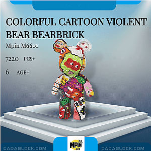 MPIN M6601 Colorful Cartoon Violent Bear Bearbrick Creator Expert