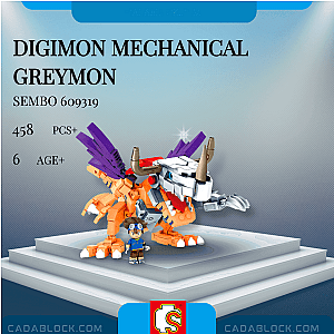 SEMBO 609319 Digimon Mechanical Greymon Creator Expert