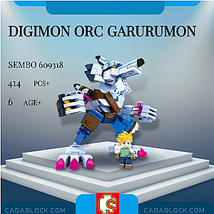 SEMBO 609318 Digimon Orc Garurumon Creator Expert