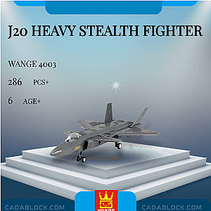 WANGE 4003 J20 Heavy Stealth Fighter Military