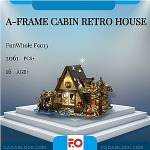 FunWhole F9013 A-Frame Cabin Retro House Creator Expert