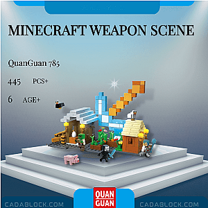 QUANGUAN 785 Minecraft Weapon Scene Creator Expert