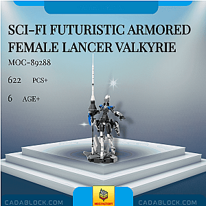 MOC Factory 89288 Sci-fi Futuristic Armored Female Lancer Valkyrie Movies and Games