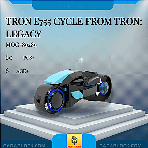 MOC Factory 89289 Tron E755 Cycle from Tron: Legacy Movies and Games