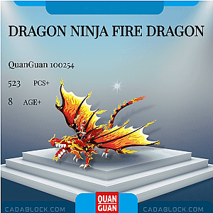 QUANGUAN 100254 Dragon Ninja Fire Dragon Creator Expert