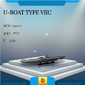 MOC Factory 139272 U-Boat Type VIIC Military