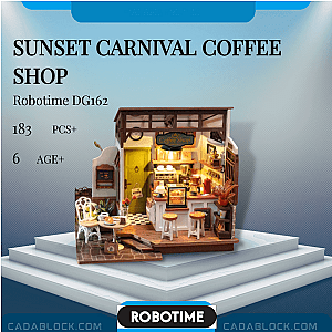 Robotime DG162 Sunset Carnival Coffee Shop Creator Expert