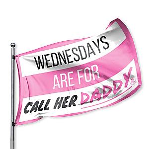 CHD Merch - Wednesdays Are For Call Her Daddy Flag