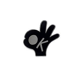 Ok Hand Gesture Enamel Pin