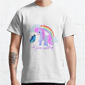 A for Adley T-Shirts – Butterfly &amp; Unicorn Adley Classic T-Shirt