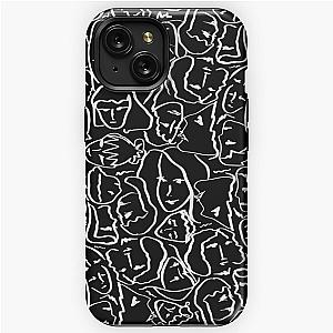 Call Me By Your Name  Elios Shirt Faces in White Outlines on Black CMBYN iPhone Tough Case