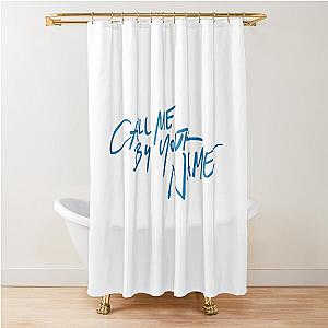 Call me by your name Logo Blue Shower Curtain