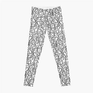 Call Me By Your Name Mini Elio Shirt Faces in Black Outlines on White CMBYN Leggings