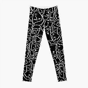 Call Me By Your Name  Elios Shirt Faces in White Outlines on Black CMBYN Leggings