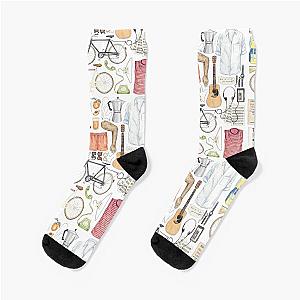 Call Me By Your Name Minimal Illustration Painting  Socks