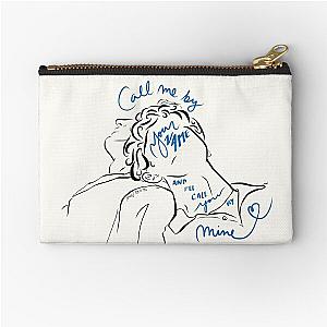 Call Me By Your Name and I'll Call You By Mine Illustration and Calligraphy Zipper Pouch